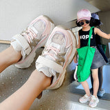 Children's Soft Sole Shoes Sneakers Girls Mesh Breathable Girls Sports Casual Running Chunky Platform Mart Lion   