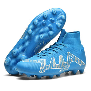 Soccer Cleats Men's Children's Football Boots Soccer Shoes Boys Teens Outdoor Sneakers Mart Lion Blue cd Eur 35 