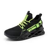 Summer Men's Breathable Running Shoes Blade Running Sneakers Lightweight Mesh Walking Gym Mart Lion g133 black green 36 China