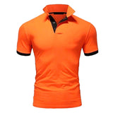 Sportswear Men's Polo Shirt Short-sleeved Polo T Shirt Summer Slim Outdoor Shirt Mart Lion Orange S 