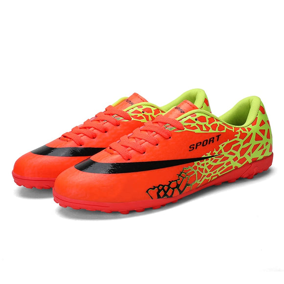 Five-a-side Soccer Shoes Football Men's Breathable Turf Soccer Cleats Futsal Kids Mart Lion Orange sd Eur 31 