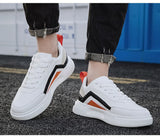 Fall Sneakers Men's Casual Shoes Lightweight Breathable White Tenis Shoes Flat Lace-Up Travel Tênis Masculino Mart Lion   