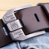 Genuine Leather for Men's Jeans Belt Strap Luxury Brand Pin Buckle Belts Cummerbunds Ceinture Homme Mart Lion   