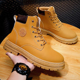 Men Shoes Trend All-match Short Boots Classic Autumn Casual Martin Retro Motorcycle Mart Lion Camel 39 