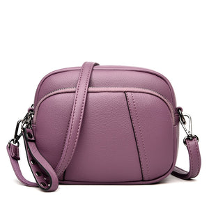 Ladies Women Crossbody Bags High Capacity Shoulder Handbag Female PU Leather Women Messenger Mart Lion Pink 19x8x15cm 