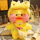 Kawaii Cartoon LaLafanfan 30cm Cafe Duck Plush Toy Stuffed Soft Kawaii Duck Doll Animal Pillow Kids Children Mart Lion Clear  