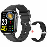 Smart Watch Sangao Laser Health Treatment Body Temperature Accurate Blood Oxygen SPO2 BP 24H Heart Rate Monitoring Smartwatch Mart Lion Black Leather  