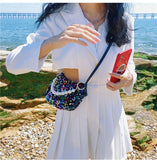 Summer sequin dinner pearl portable shell bag female small fresh shoulder messenger bag Mart Lion   