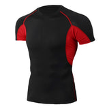 Quick Dry Running Shirt Men's Rashgard Fitness Sport Gym T-shirt Bodybuilding Gym Clothing Workout Short Sleeve Mart Lion TD82 M 