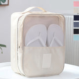 Travel Shoe Bag Set Trolley Case With Shoes For Trip Organizer Bag Waterproof Large Capacity 3-bit Shoe Box Portable Mart Lion Beige  
