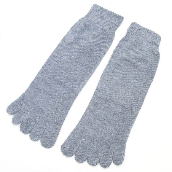 1 Pair Unisex Toe Socks Men and Women Five Fingers Socks Breathable Cotton Socks Sports Running Solid  Black White Grey Mart Lion Light Grey One Size 