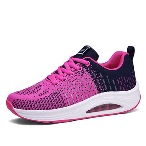 Women Sneakers Breathable Walking Shoes Air Cushion Thick Bottom Outdoor Tennis Sports Shoe
