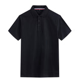 Men's Polo Shirt Clothing Summer Short Sleeve Summer Shirt Black White Cotton Polo Shirts Mart Lion Black XXXL 