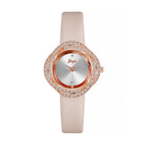 Women Simple Quartz Watches Design Strap Wristwatch Big Dial Ladies Girls Watch Mesh Female Clock For Dropship Mart Lion C2 Beige  