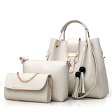  3pcs Woman Bag Set Female Purse and Handbag Three-Piece Shoulder Bag Tote Messenger Purse Bag Mart Lion - Mart Lion