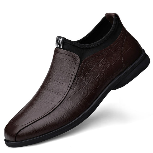 Mid-top Genuine leather Men's shoes Keep Warm Dress Winter With Fur Elegant Sapato Social Masculino Mart Lion Auburn 37 