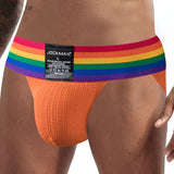 Jockmail Underwear Men's Briefs Slips Penis Pouch Panties Bikini Brief Cueca Gay Hombre Breathable Underpants Rainbow Mart Lion JM380ORANGE M(27-30 inches) 