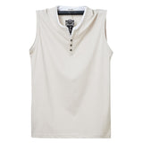 Men's Sleeveless Cotton Tank Top Solid Muscle Bodybuilding Vest Undershirts O-neck Gym Clothing T-shirt Street Workout Vest Mart Lion   