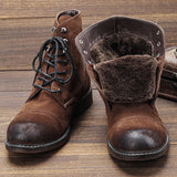 Genuine Leather Men's Boots Style Paratrooper Soft Leather Winter Mart Lion Winter 8103 39 