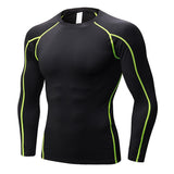 Men's Bodybuilding Sport T-shirt Quick Dry Running Shirt Long Sleeve Compression Top Gym Fitness Tight Rashgard Mart Lion TC-152 M 