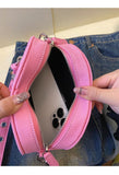 Heart Shaped Women Small Tote Handbags PU Leather Purses Female Canvas Crossbody Bag With Rivet Mart Lion   