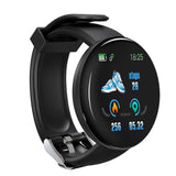 D18 Smart Watch Men's Blood Pressure Waterproof Smartwatch Women Heart Rate Monitor Fitness Tracker Watch Sport For Android IOS Mart Lion Black  