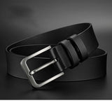 Men&#39;s Alloy Square Pin Buckle Business Leisure Belts Male Famous Brand Luxury Designer Leather Jeans Black Brown Belts for Men  MartLion