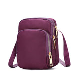 Bags for Women's Crossbody Zipper Mobile Phone Shoulder Bag Lady Female Multifunction Handbag Wrist Purse Pouch Mart Lion Purple  