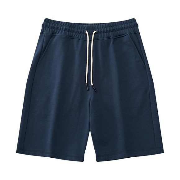 Summer Vintage Men's Casual Shorts Cotton Multicolor Drawstring Simple Sports Shorts Loose Mart Lion   