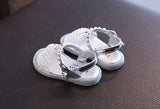 Summer Girls Rhinestone Sparkly Sandals Sweet Princess Shoes Roman Style Velcro Outdoor Soft Bottom Girls Sports Mart Lion   