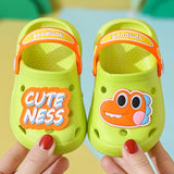 Baby Sandals for Boys Girls Cartoon Kids Shoes Summer Toddler Flip Flops Children Home Slippers Beach Swimming Slippers Mart Lion green 18-19 