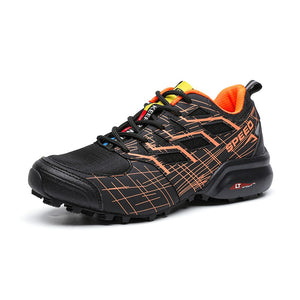 Men's Trekking Hiking Shoes Summer Mesh Breathable Sneakers Outdoor Trail Climbing Sports Mart Lion K300black orange 7 