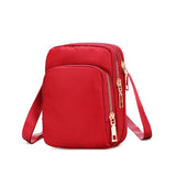 Bags for Women's Crossbody Zipper Mobile Phone Shoulder Bag Lady Female Multifunction Handbag Wrist Purse Pouch Mart Lion Red  