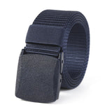 Men's Military Tactical Belt Quick Release Magnetic Buckle Army Outdoor Hunting Multi Function Canvas Nylon Waist Belts Strap Mart Lion EE Blue China 45to47inch