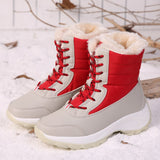 Women Snow Boots Winter Warm Shoes Outdoor Waterproof Non-slip Plush Casual Shoes Ankle Winter With Thick Fur Mart Lion   