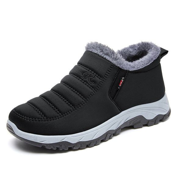 Cotton-Padded Shoes Winter Fleece-Lined Thickened Couple Snow Boots Warm Cotton Boots Mart Lion BM808 Black 38 