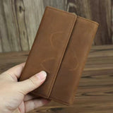 Vintage genuine cowhide wallet men's and women versatile neutral wallet three fold multifunctional leather Mart Lion brown China 