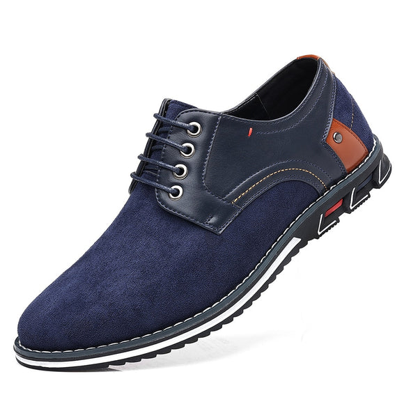 Handmade Leather Men's Casual Shoes Flat Walking Outdoor Dress Footwear Loafers Sneakers Mart Lion Blue 6.5 