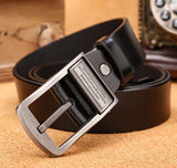 Genuine Leather Men's Belt Alloy Pin Buckle Luxury Brand Designer Waist Jeans Belts Casual Cummerbunds Ceinture Homme Mart Lion   