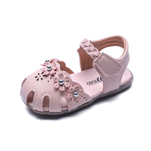  Newest Summer Baby Sandals Leathers Sweet Children Sandals for Girls Toddler Baby Breathable Soft Bottom Hollow Mart Lion - Mart Lion