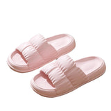 Women Home Shoes Thick Platform Slipper Summer Beach Flip Flops Soft Sole Flat Mute Non-slip Slides Beach Sandal Mart Lion   