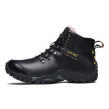 Men's Winter Snow Boots Waterproof Leather Sneakers Super Warm Outdoor Hiking Work Shoes Cycling Mart Lion   