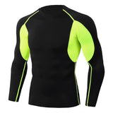 Men's Bodybuilding Sport T-shirt Quick Dry Running Shirt Long Sleeve Compression Top Gym Fitness Tight Rashgard Mart Lion TC-86 L 