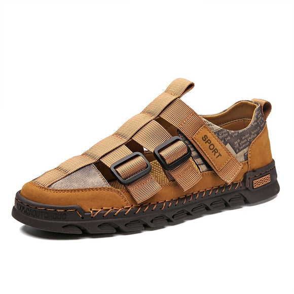 Durable Using Various Toe Anti-Collision Men's Sandals Summer Shoes Casual Comfort Flat Mart Lion Auburn 38 