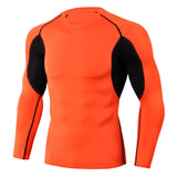 Men's Bodybuilding Sport T-shirt Quick Dry Running Shirt Long Sleeve Compression Top Gym Fitness Tight Rashgard Mart Lion TC-92 M 