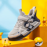 Pokemon Kids Sneakers Anime Pikachu Sport Running Shoes Basketball Breathable Tennis Shoes Casual Children Lightweight Mart Lion 2 28 (insole 17.6cm) 