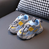 Baby Toddler Shoes For Boys Girls Breathable Mesh Little Kids Casual Sneakers Non-slip Children Sport tenis Mart Lion Gray 21 (inside 13.5 cm) 