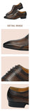 Sapato social masculino formal shoes men genuine leather Handmade wingtip Oxford shoe Model Fashion Show Workplace business 2022  MartLion