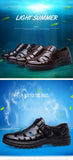 Men's Sandals Genuine Leather Summer Shoes Ventilation Casual Sandals Non-slip Mart Lion   