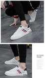 Men's Casual Shoes Lightweight Breathable White Shoes Flat Lace-Up Skateboarding Sneakers Travel Tenis Masculino Mart Lion   